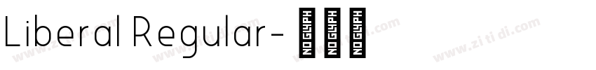 Liberal Regular字体转换